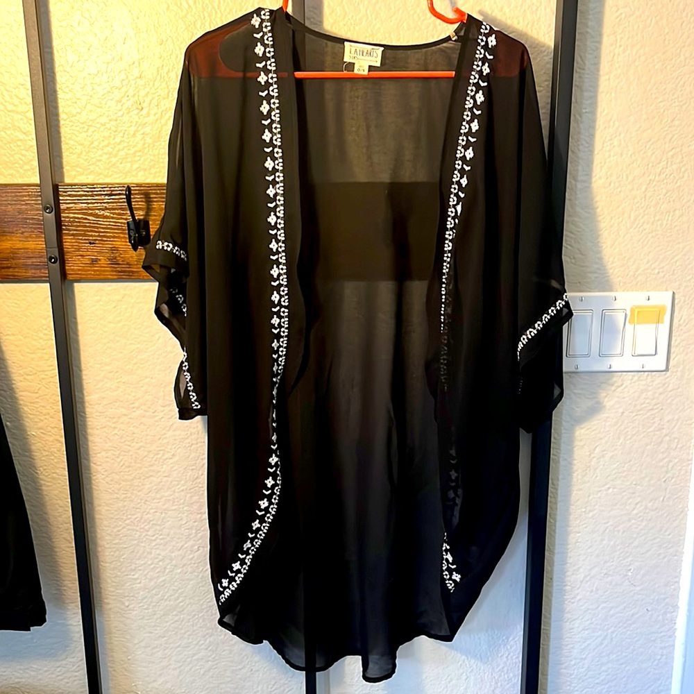 O/S LA Hearts simple black duster